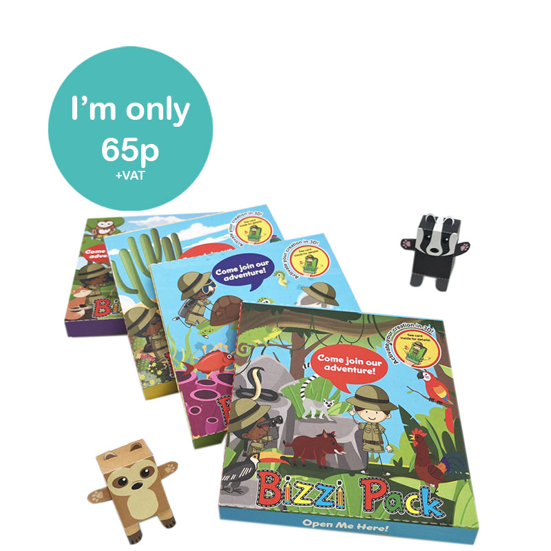 Load image into Gallery viewer, Bizzi Kids Activity Pack with AR Scan & Play (Fold out, Case of 400)