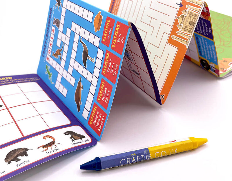 Load image into Gallery viewer, Bizzi packs, Kids activity packs, adventure packs, Bizzi kids activity pack, activity pack.
adventure themed activity packs. Double ended crayons. Craftis double ended crayons. Craftis crayons.
Activities for children, activities for kids.
