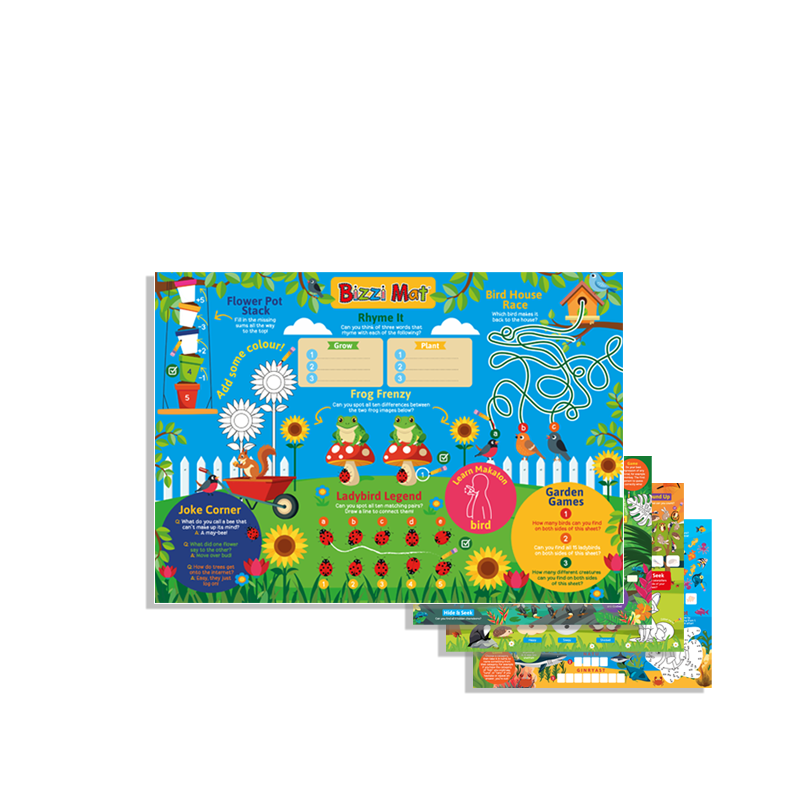 Load image into Gallery viewer, Bizzi Kids A4 Menu Mats Tropical/Garden/Ocean/Woodland (Case of 500)