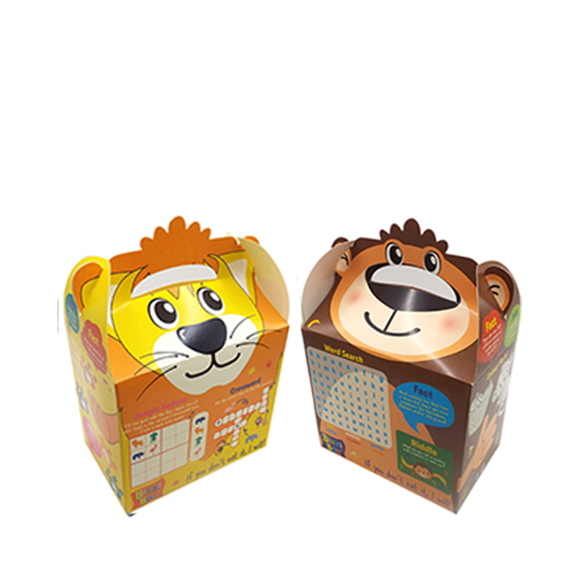 Load image into Gallery viewer, Safari Bizzi Kids Takeaway Boxes & Animal Activity Pack Monkey/Lion (Case of 200)