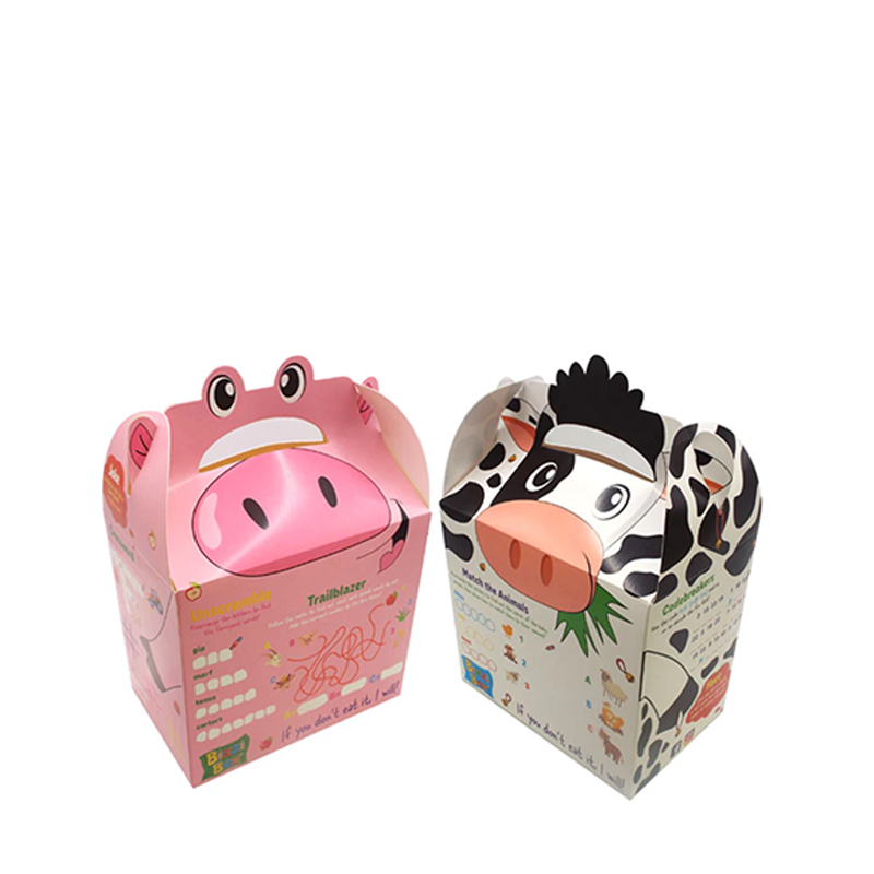 Load image into Gallery viewer, Farmyard Bizzi Kids Takeaway Boxes Cow/Pig (Case of 200)