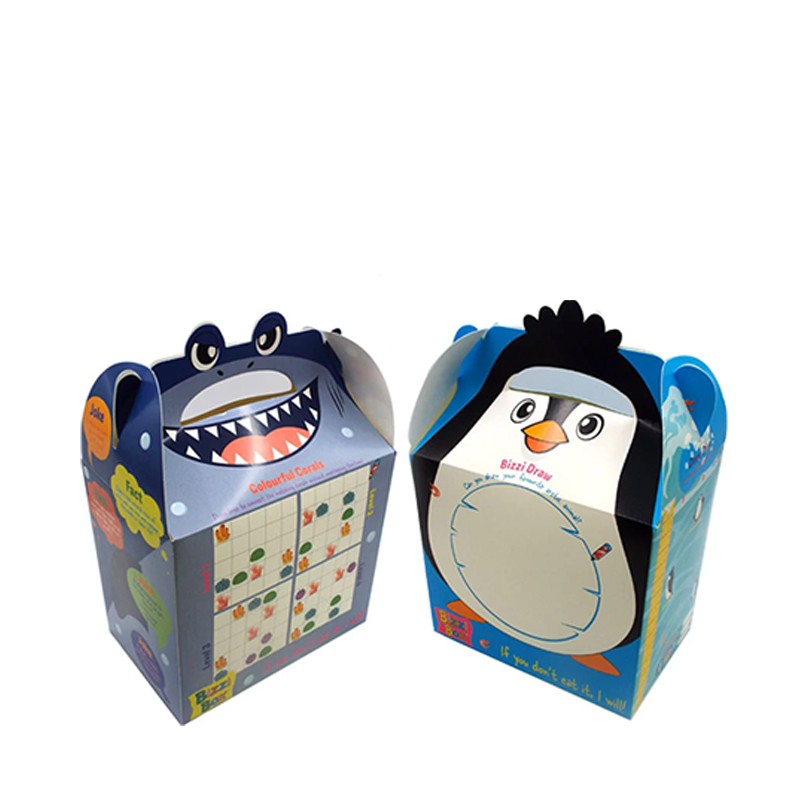 Load image into Gallery viewer, Ocean Bizzi Kids Takeaway Boxes Shark/Penguin (Case of 200)