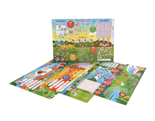 Bizzi Kids A4 Menu Mats Pet/Farm/Safari/Zoo (Case of 500)