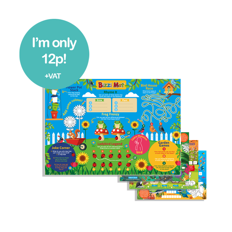 Load image into Gallery viewer, Bizzi Kids A4 Menu Mats Tropical/Garden/Ocean/Woodland (Case of 500)