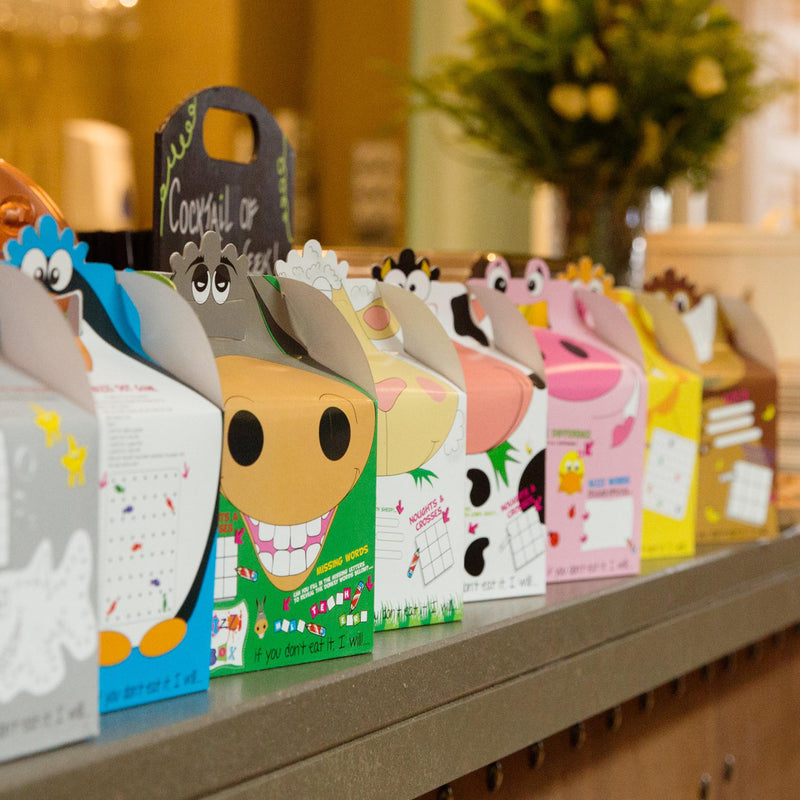 Load image into Gallery viewer, Ocean Bizzi Kids Takeaway Boxes Shark/Penguin (Case of 200)