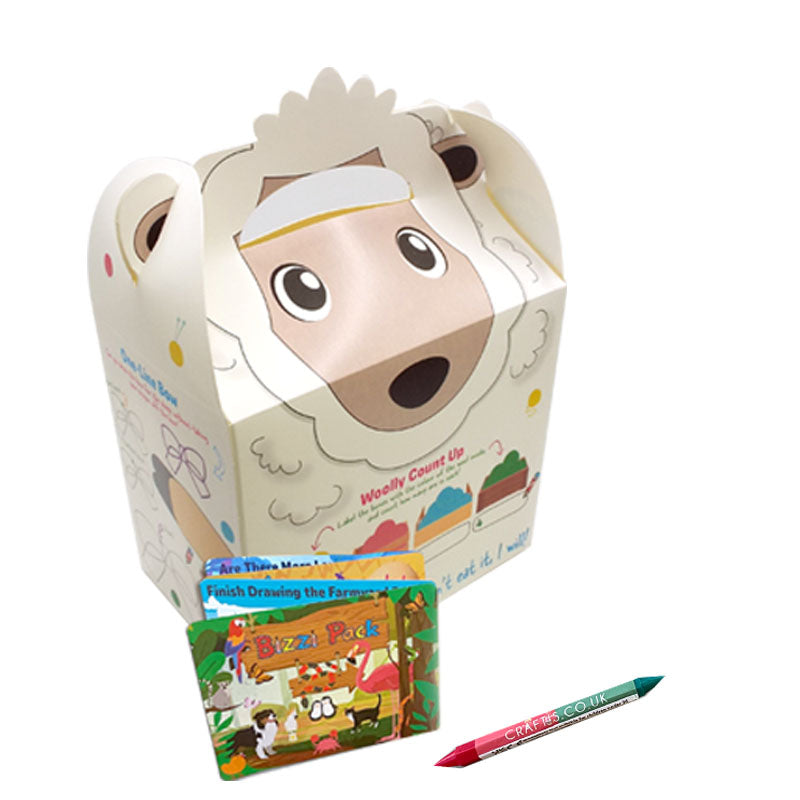 Load image into Gallery viewer, Farmyard Bizzi Kids Takeaway Boxes & Animal Activity Pack Donkey/Sheep (Case of 200)