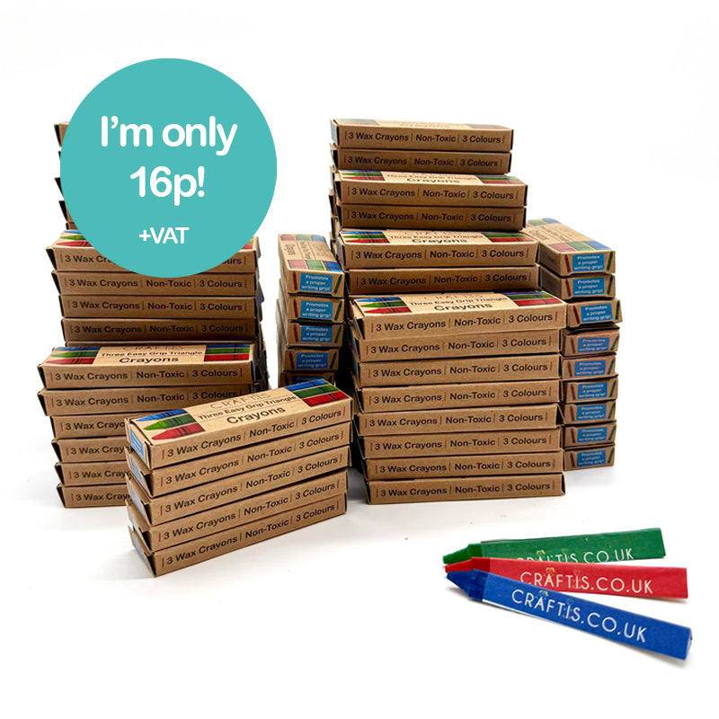 Load image into Gallery viewer, Craftis Triangular Crayons (Case of 200 crayon packs)