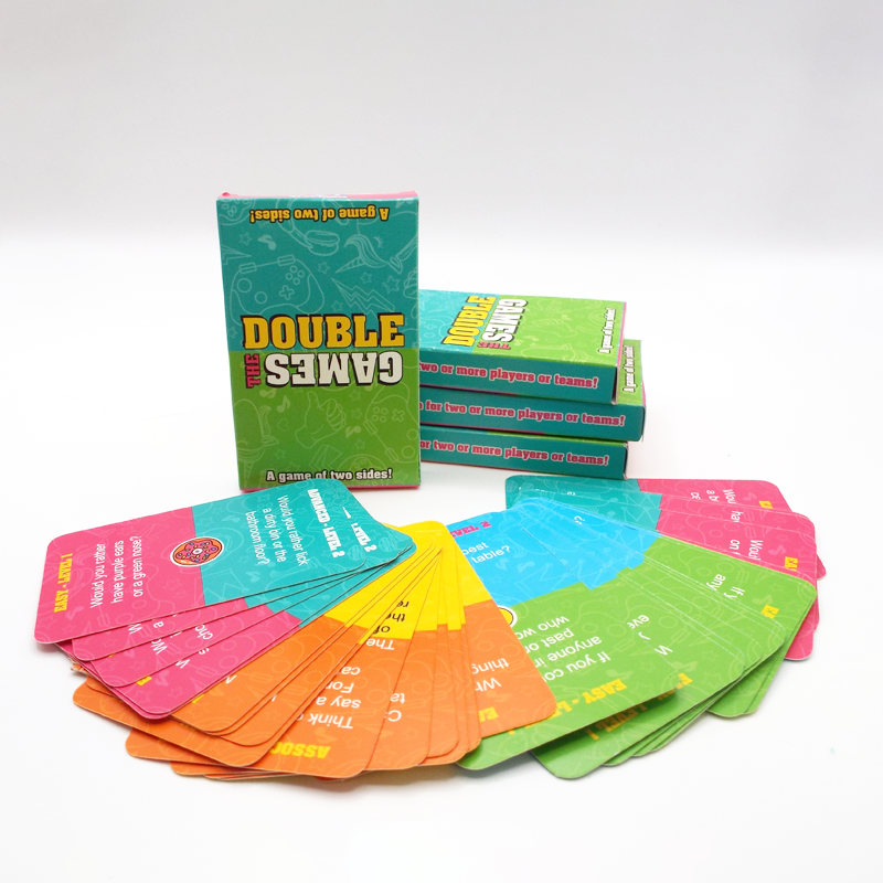 Load image into Gallery viewer, Double the fun game, Mini games, family card game, Snakes & Ladders Board game, kid friendly mini games, card games for children.