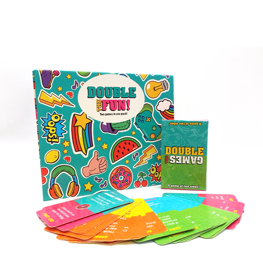 Double the fun game, Mini games, family card game, Snakes & Ladders Board game, kid friendly mini games, card games for children.