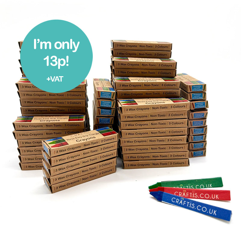Load image into Gallery viewer, Craftis Triangular Crayons (Case of 200 crayon packs)