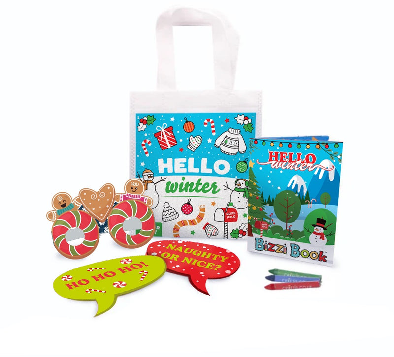 Load image into Gallery viewer, Hello Winter Bizzi Kids Activity Bags (Case of 200)