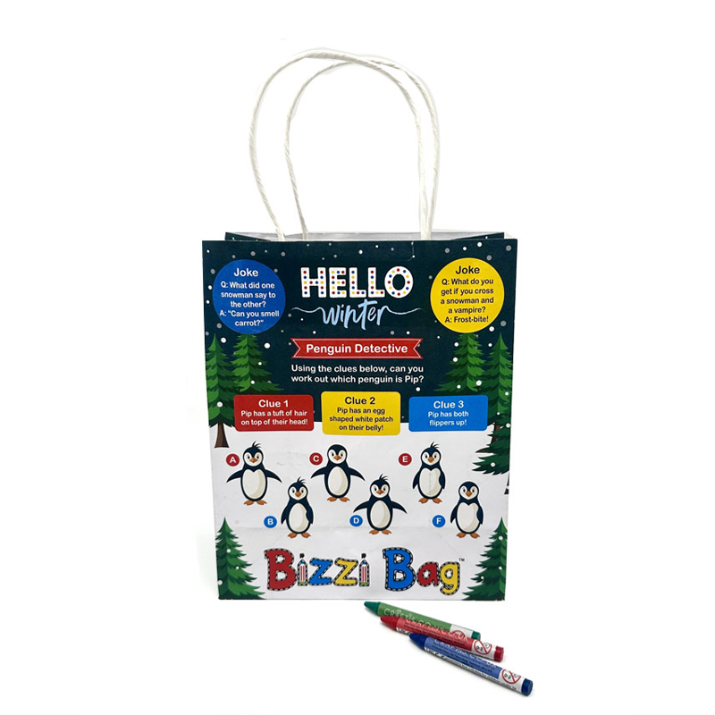Load image into Gallery viewer, Hello Winter Bizzi Kids Takeaway Bags (Case of 200)
