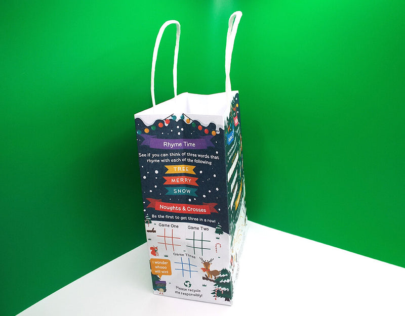 Load image into Gallery viewer, Winter meal bag. Hello winter meal bag. Christmas meal bag. Christmas meal bags for kids.
Craftis crayons, round crayons, craftis round crayons.
Seasonal meal bags.