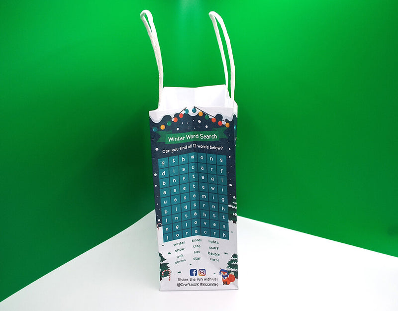 Load image into Gallery viewer, Winter meal bag. Hello winter meal bag. Christmas meal bag. Christmas meal bags for kids.
Craftis crayons, round crayons, craftis round crayons.
Seasonal meal bags.