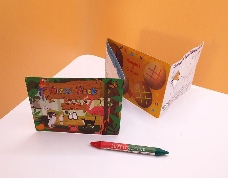 Load image into Gallery viewer, Craftis Childrens Activity Packs Brown Kraft Takeaway Packaging Meal Deals Kids Lunch Box Games Puzzles Activities Crayons Pet Farm Animals 7