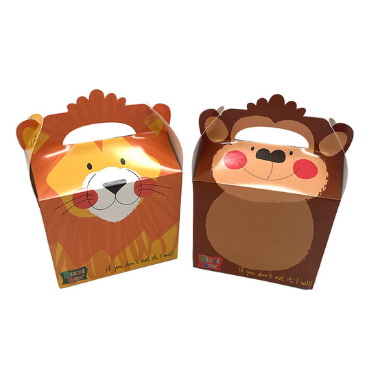 Safari Bizzi Kids Takeaway Boxes Monkey/Lion (Case of 200)