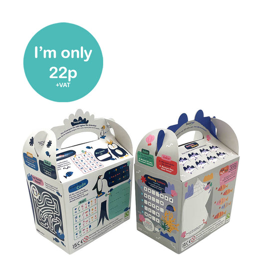 Ocean Bizzi Kids Takeaway Boxes Shark/Penguin (Case of 200)