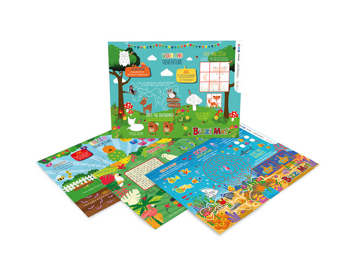 Bizzi Kids Menu Mats Tropical/Garden/Ocean/Woodland