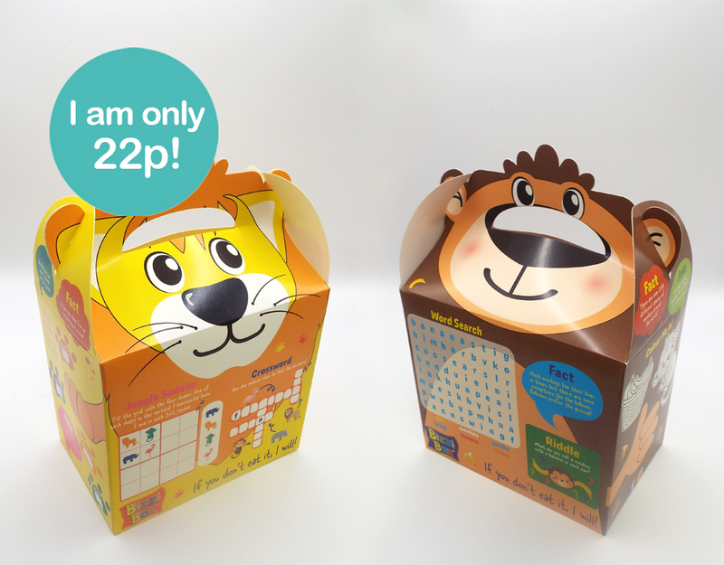 Load image into Gallery viewer, NEW Safari Bizzi Kids Takeaway Boxes Monkey/Lion
