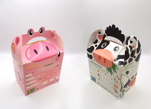 NEW Farmyard Bizzi Kids Takeaway Boxes Cow/Pig