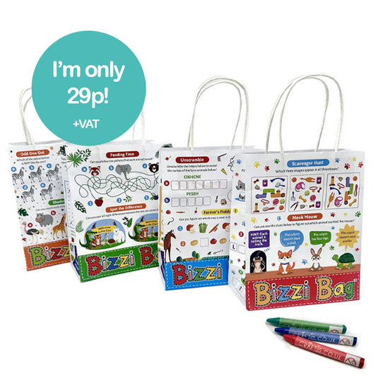 NEW Bizzi Kids Takeaway Bags Pet/Farm/Safari/Zoo (Case of 200)