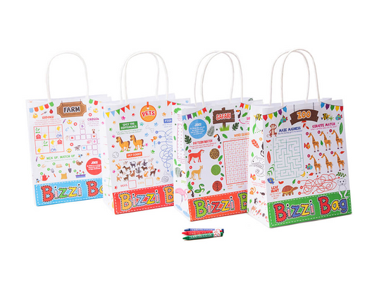 Bizzi Kids Takeaway Bags Pet Farm Safari Zoo Craftis Children s