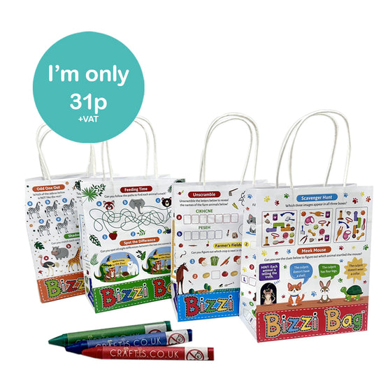 Bizzi Kids Takeaway Bags Pet/Farm/Safari/Zoo (Case of 200)