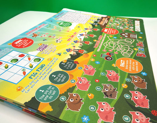 Craftis Childrens Activity Sheets Menu Mats Colouring In Games Puzzles Activities Pet Farm Safari Zoo Crayons 4