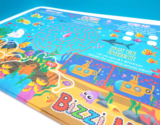Craftis Childrens Activity Sheets Menu Mats Colouring In Games Puzzles Activities Woodland Ocean Garden Tropical Crayons 5