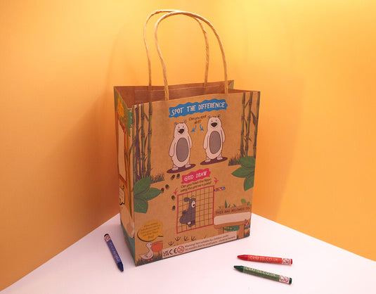 Kraft Bizzi Kids Takeaway Bags Pet/Farm/Safari/Zoo (Case of 200)