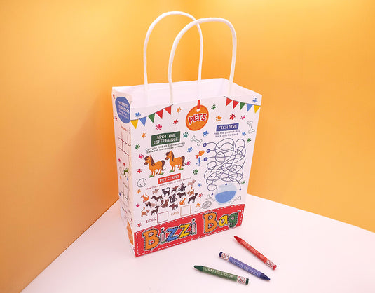 Craftis Childrens Kids Paper Activity Lunch Bags Meal Deal Takeaway Packaging Games Puzzles Activities Pet Farm Safari Zoo 3